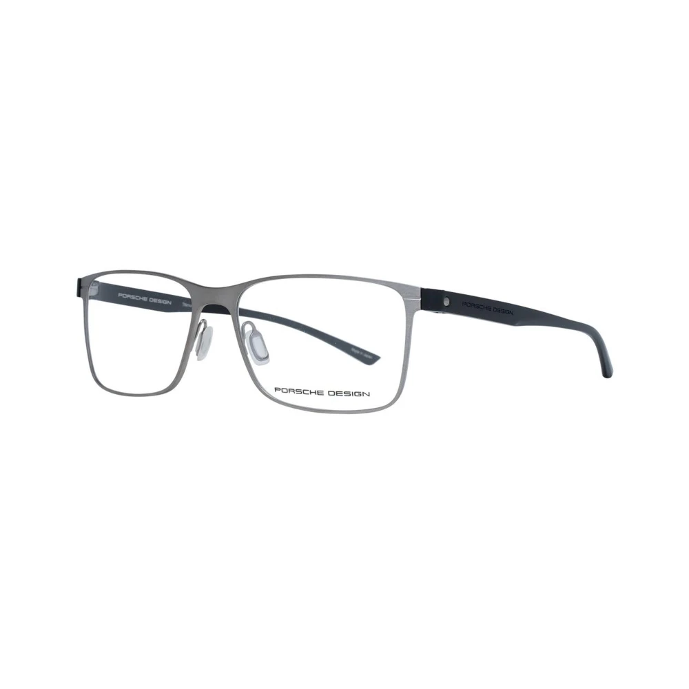 Porsche Design Titanium Rechthoekige Optische Frames met Hoes Gray Heren