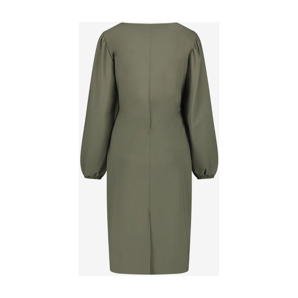 Jane Lushka Stijlvolle Silke Midi Jurk Green Dames