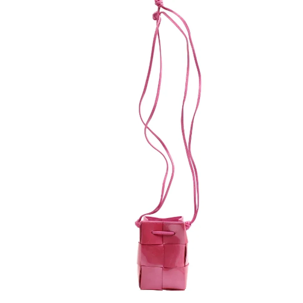 Bottega Veneta Vintage Pre-owned Leather crossbody-bags Pink Dames