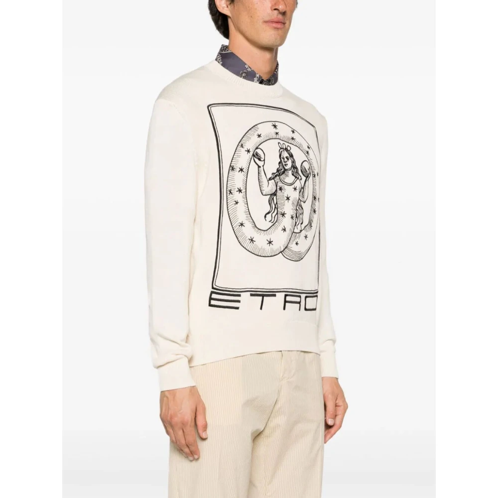 ETRO Stijlvol Gebreide Trui White Heren