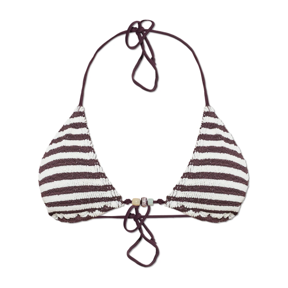 Bond-Eye Women's Brown Bikinis, One Size, Beaded Ingrid Bikini Top
