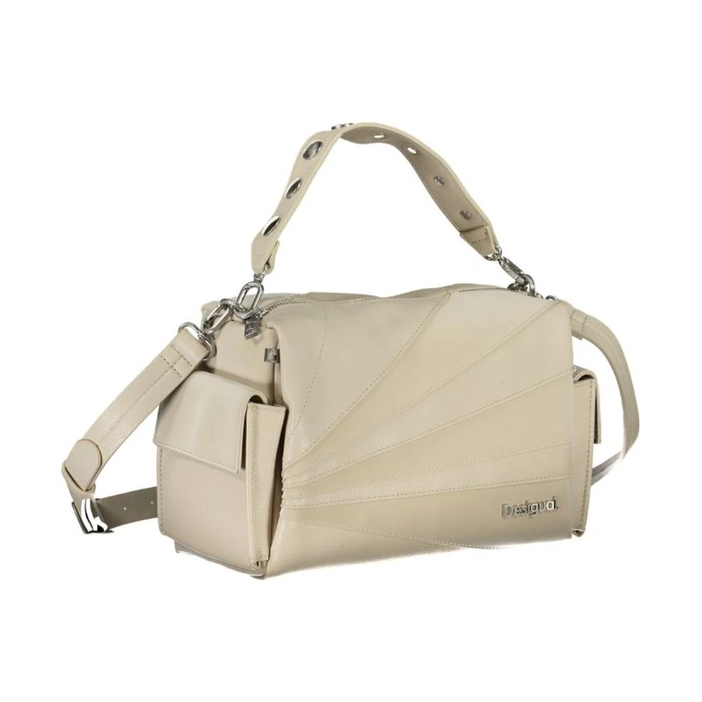 Desigual Beige Handtas met Afneembare Band Beige Dames