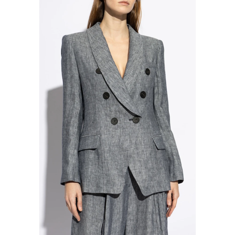 Emporio Armani Double-breasted blazer Gray Dames