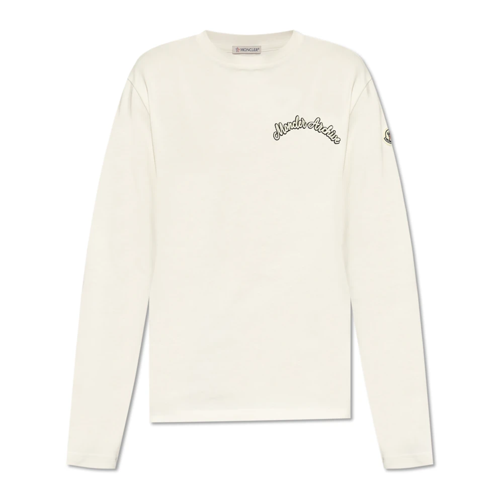 Moncler Lange mouwen T-shirt Beige Heren