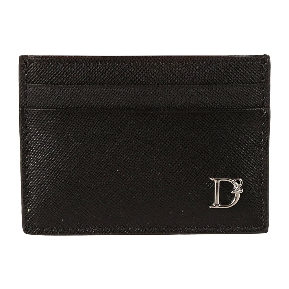 Dsquared2 Zwarte portemonnee met creditcardhouder Black Heren