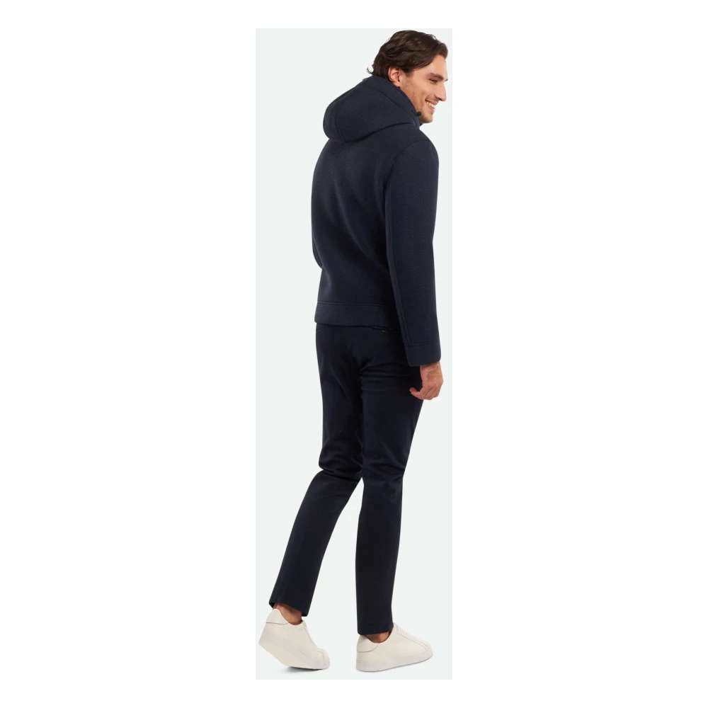 Manuel Ritz Blauwe Jas met Rits en Capuchon Blue Heren