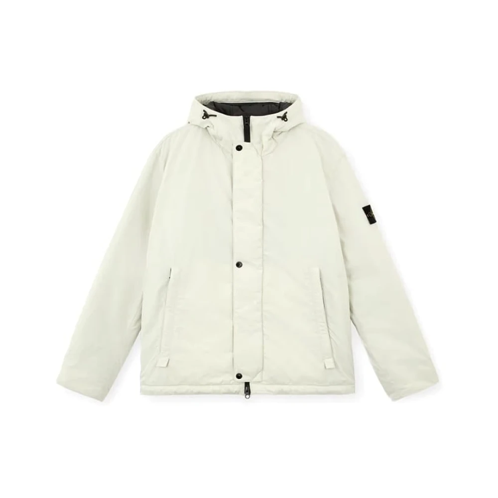 Stone Island Micro Twill PrimaLoft Jas White Heren