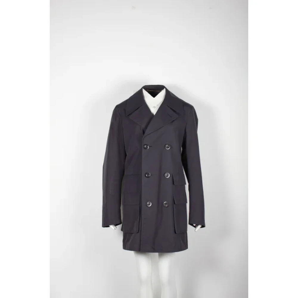 Valentino Vintage Pre-owned Wool outerwear Blue Dames