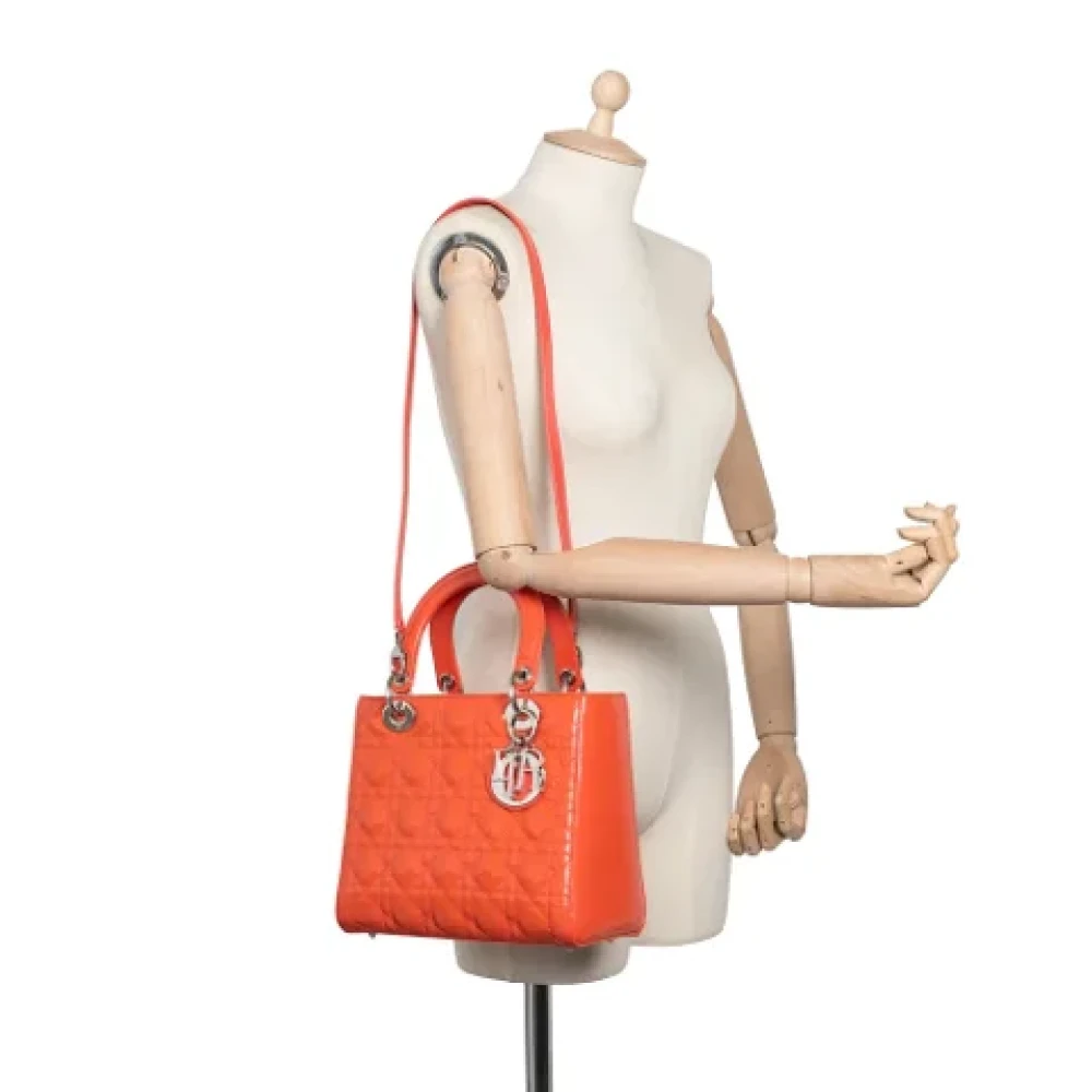 Dior Vintage Pre-owned Leather dior-bags Orange Dames
