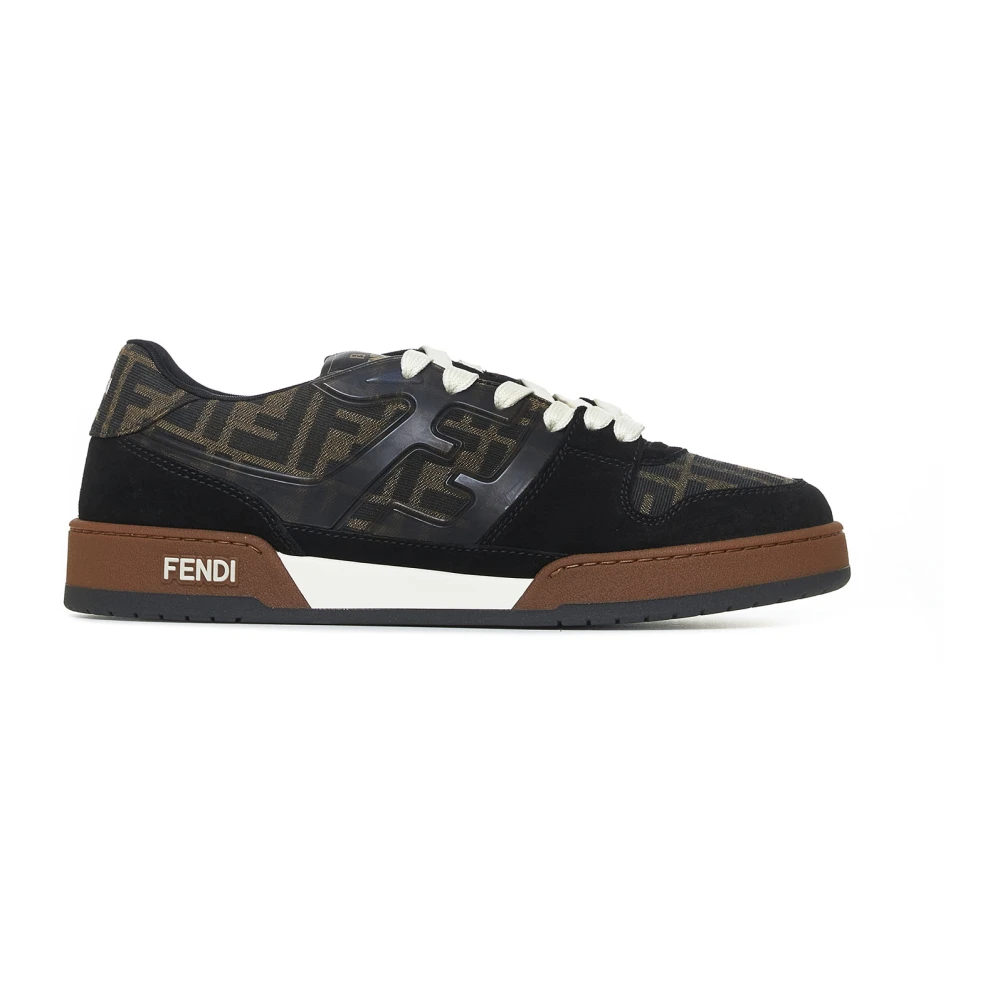 Fendi Match Sneakers met FF Jacquard Details Heren Schoenen Zwart