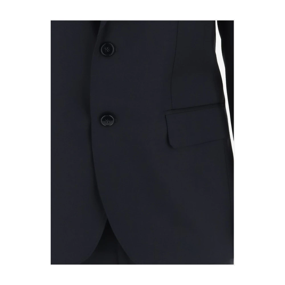 Brian Dales Navy Stoffen Pak met Op Maat Gemaakte Broek Blue Heren