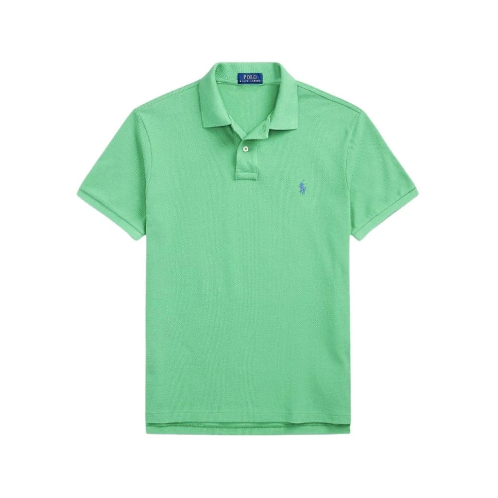Polo Ralph Lauren Grön Custom Slim Fit Mesh Pikétröja