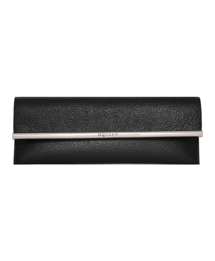 black-long-clutch-with-engraved-logo