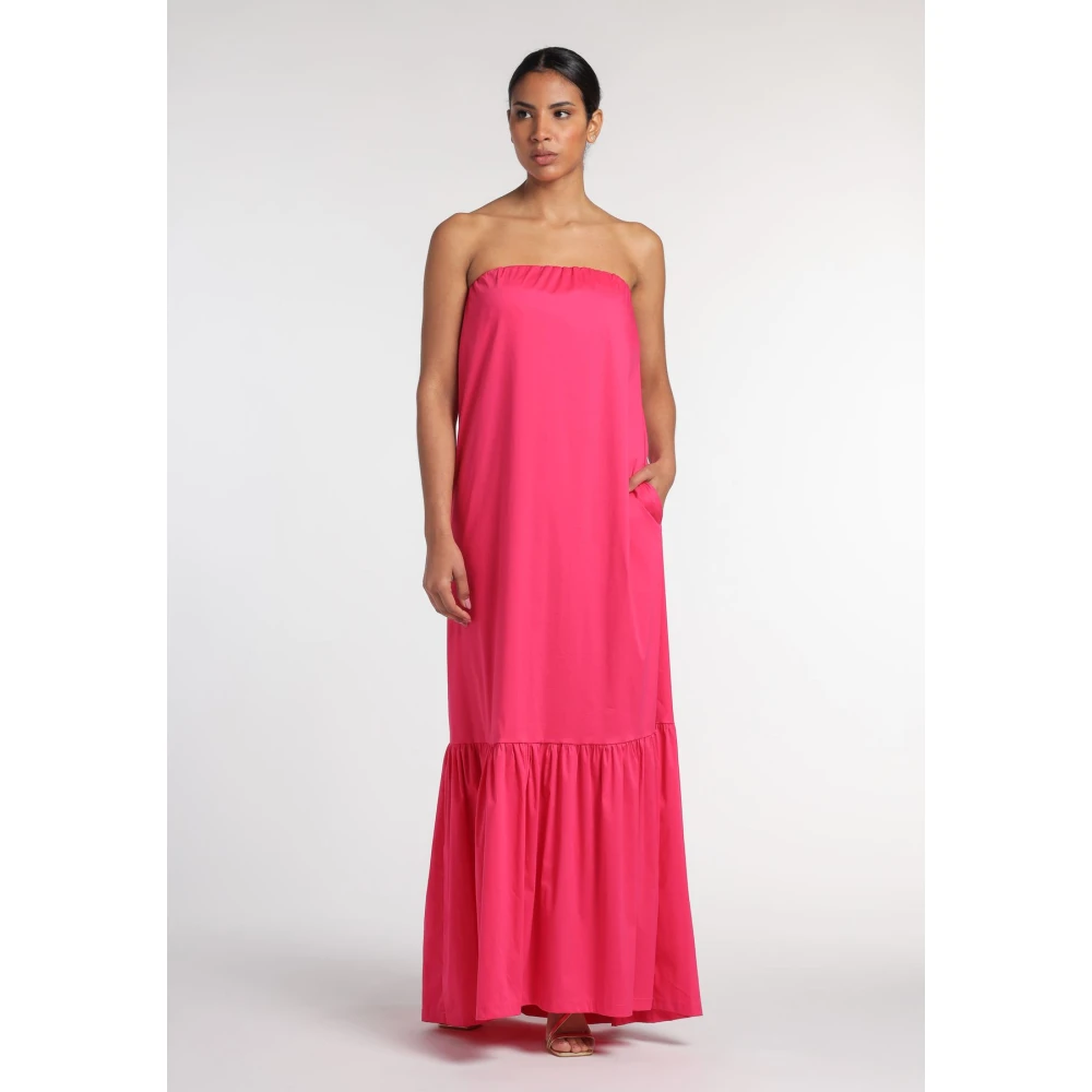 Semicouture Maxi Jurk Pink Dames