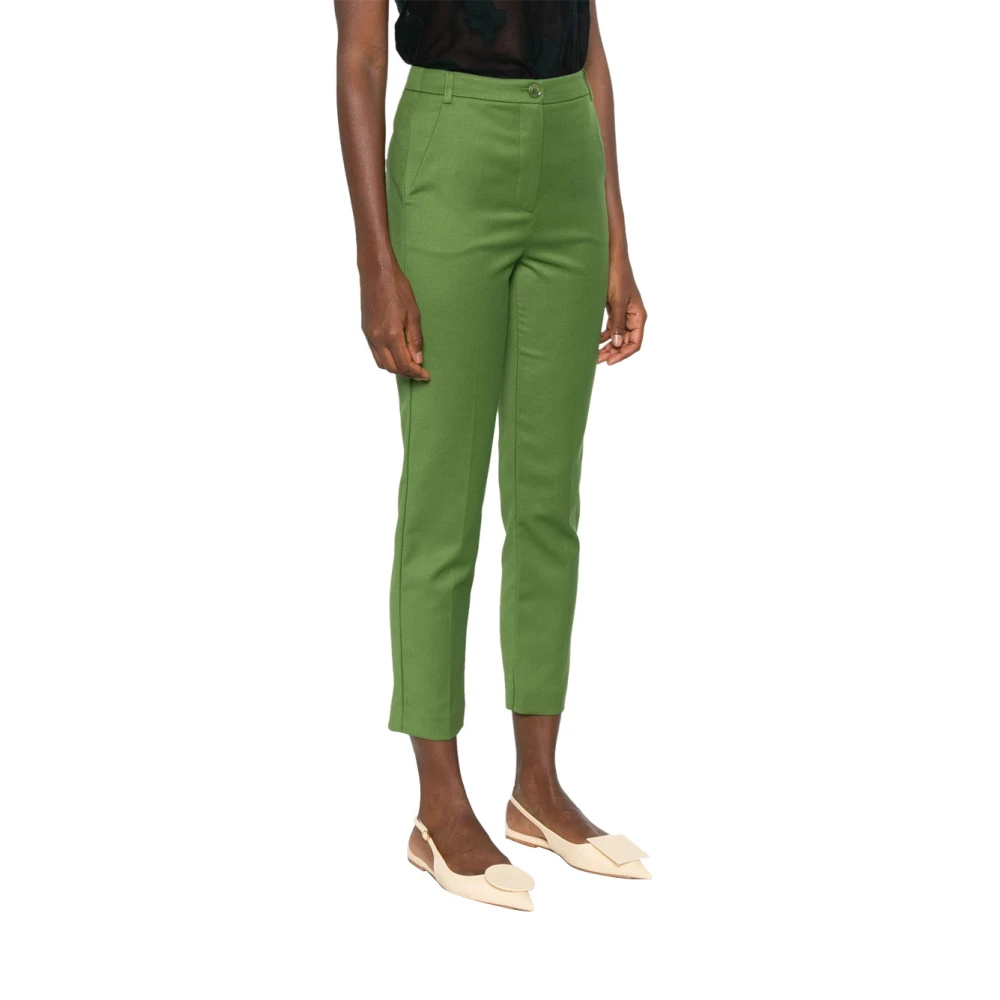PATRIZIA PEPE Slim Groene Broek voor Vrouwen Green Dames