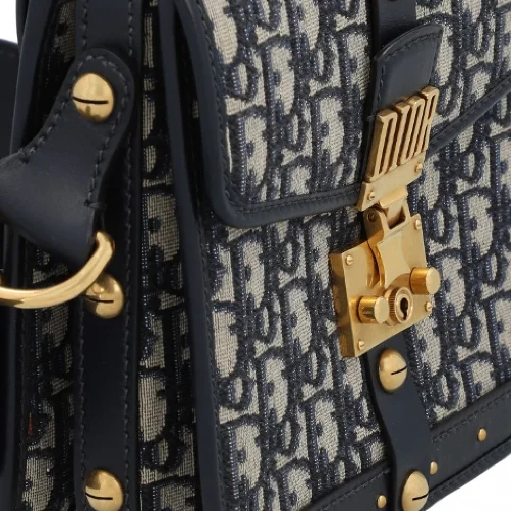 Dior Vintage Pre-owned Leather crossbody-bags Blue Dames