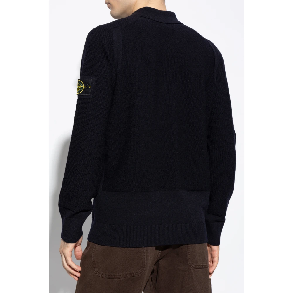 Stone Island Trui met kraag Blue Heren