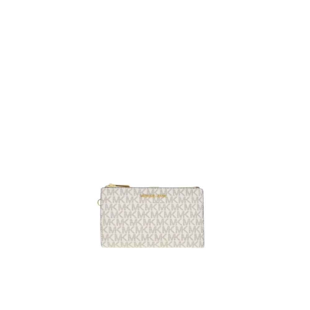 Michael Kors Jet Set Travel Signature Logo Smartphone Wallet Beige Dames