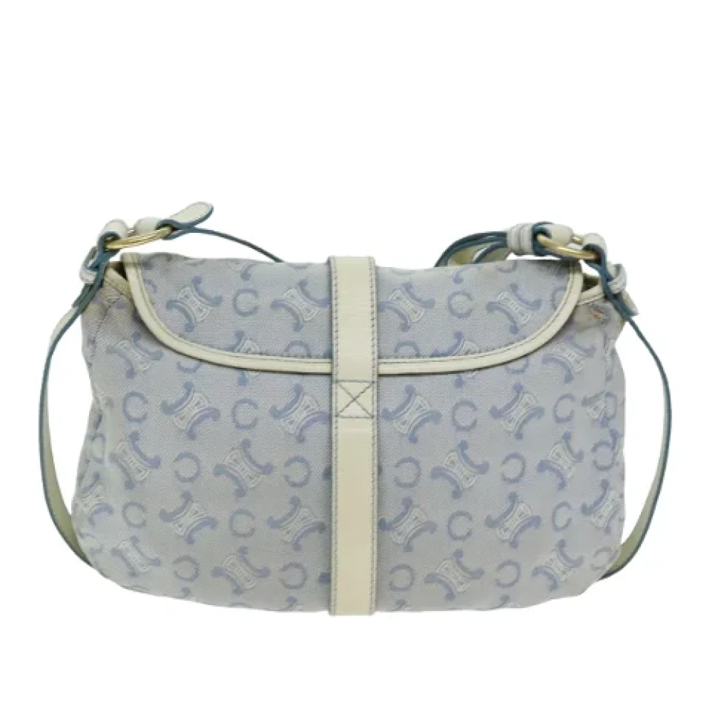 Celine Vintage Pre-owned Canvas shoulder-bags Blue Dames