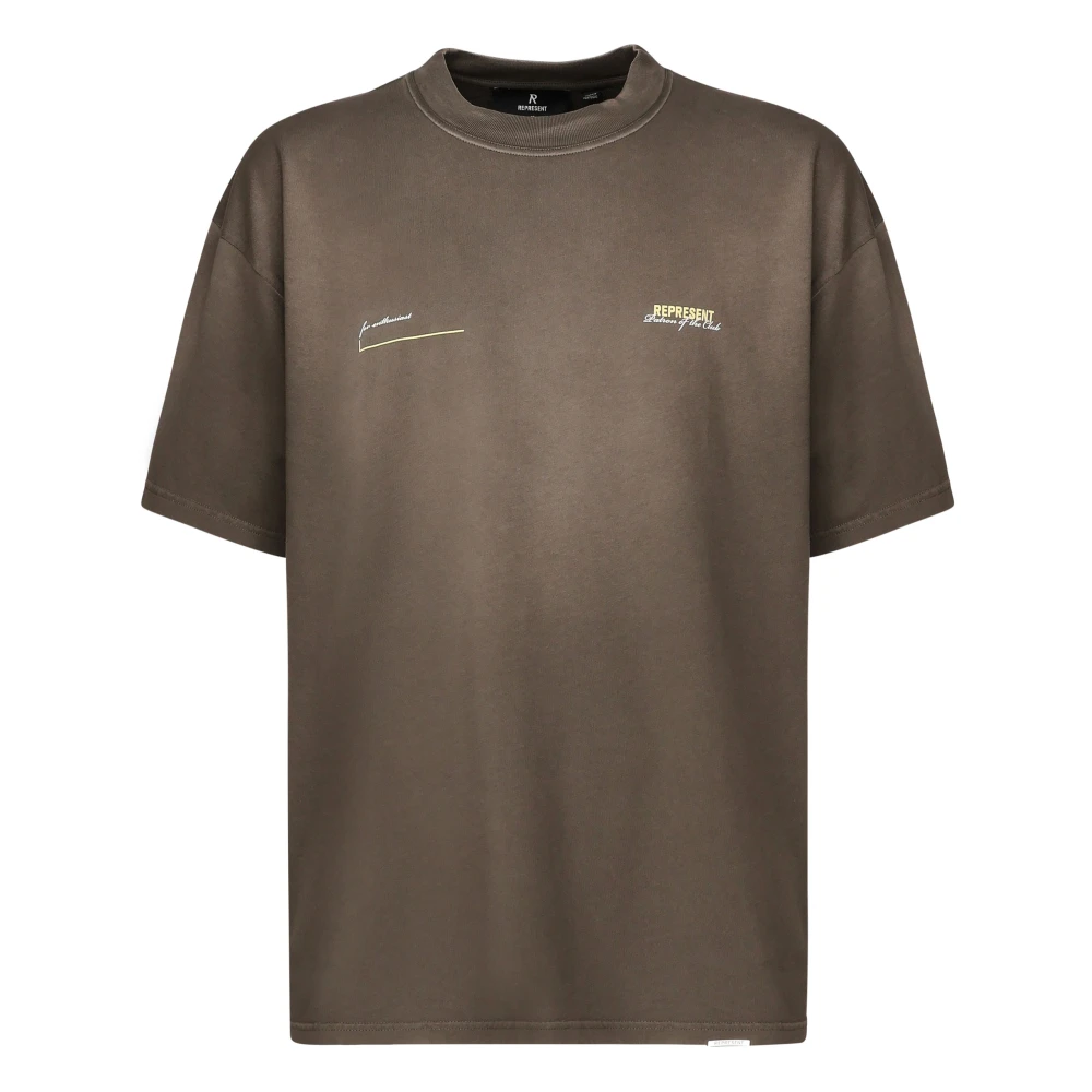 Represent Logo Print T-shirt Green Heren