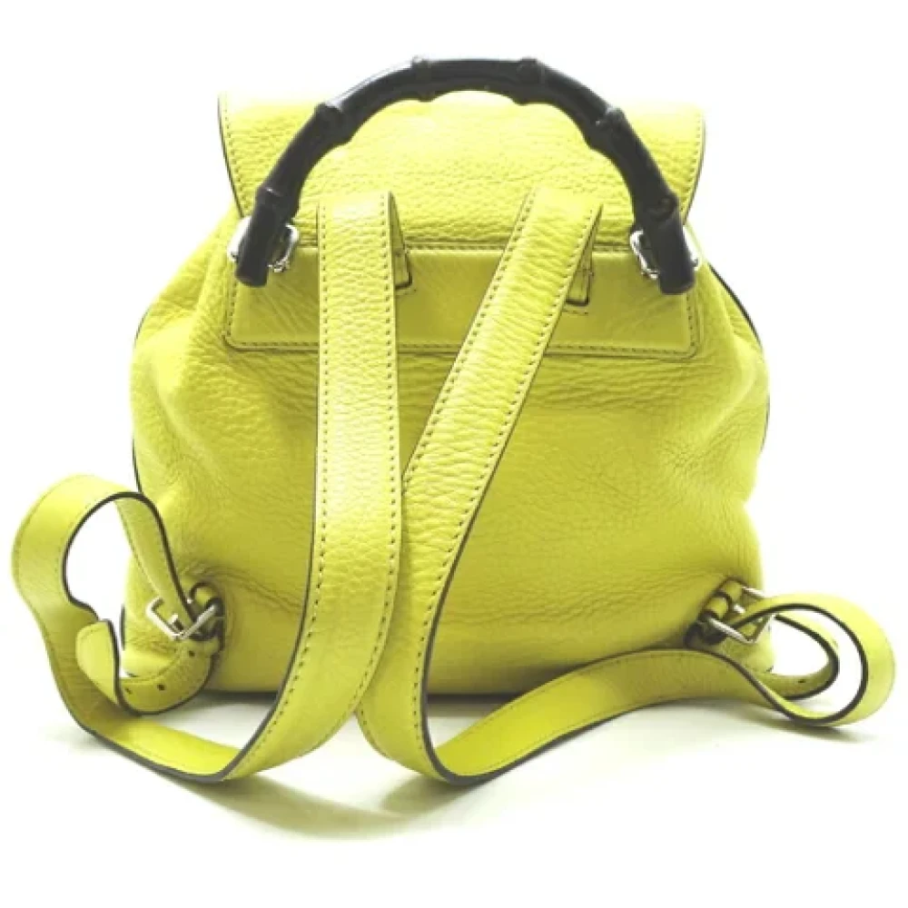 Gucci Vintage Pre-owned Canvas gucci-bags Yellow Dames