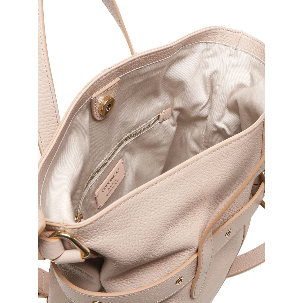 Coccinelle Roze Bucket Tas met Decoratieve Riem Pink Dames