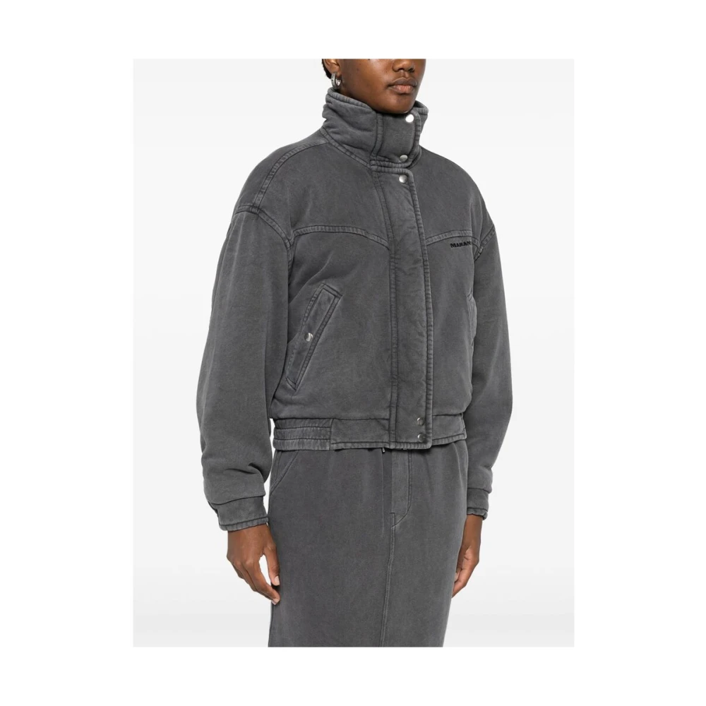 Isabel Marant Étoile Grijze Drukknop Rits Buitenkleding Gray Dames