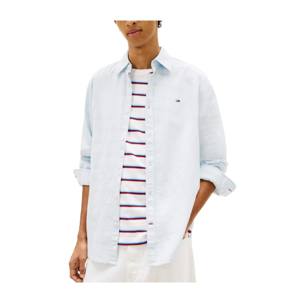 Tommy Hilfiger Men's Blue Casual Shirts, M, Casual Shirts
