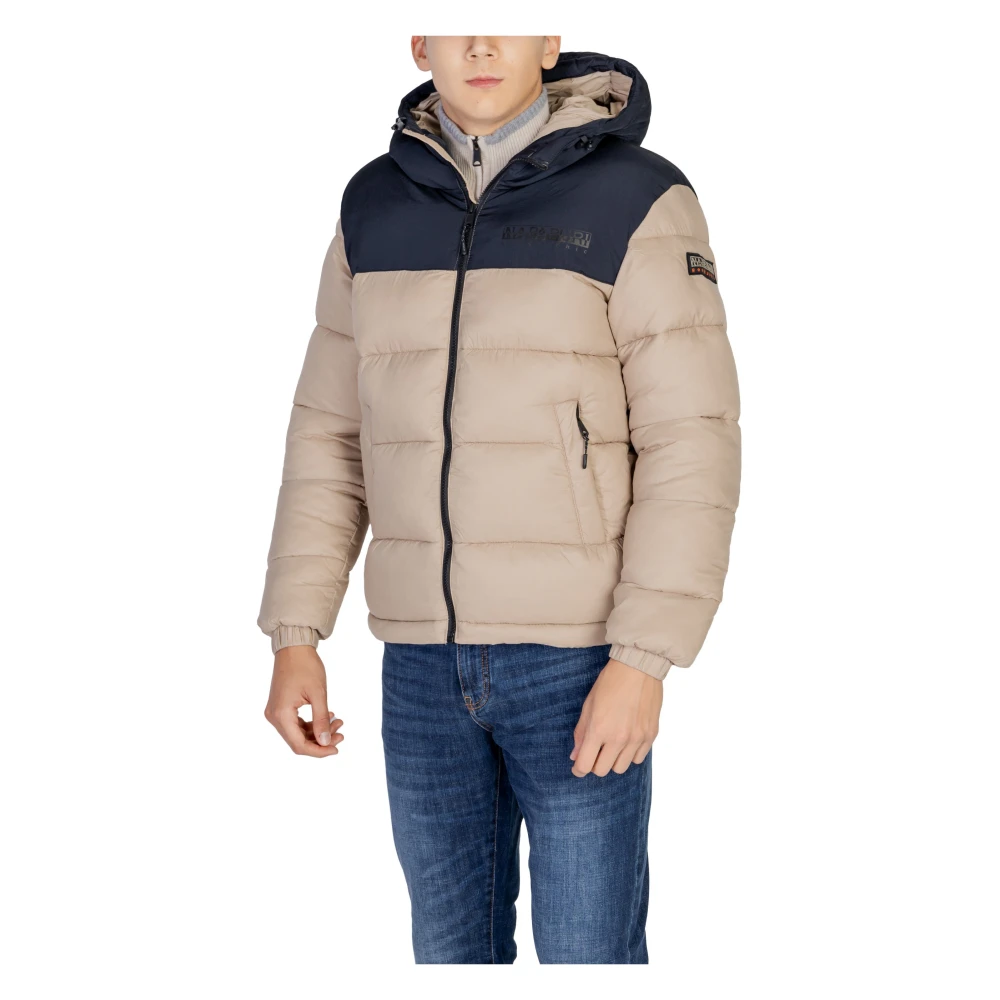 Napapijri Beige Rits Hoodie Jas Herfst Winter Beige Heren