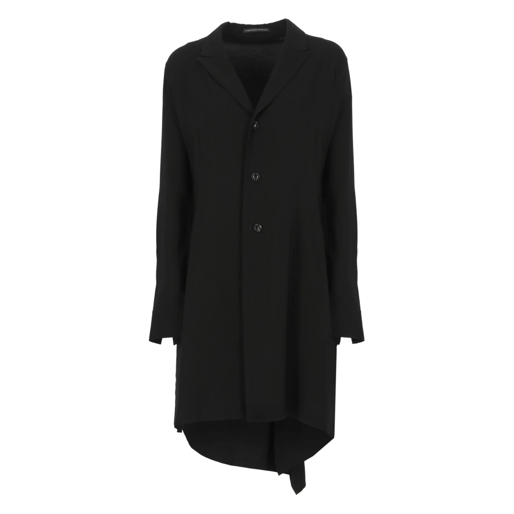 Y-3 Zwarte viscose blazer met pieklapel Black Dames
