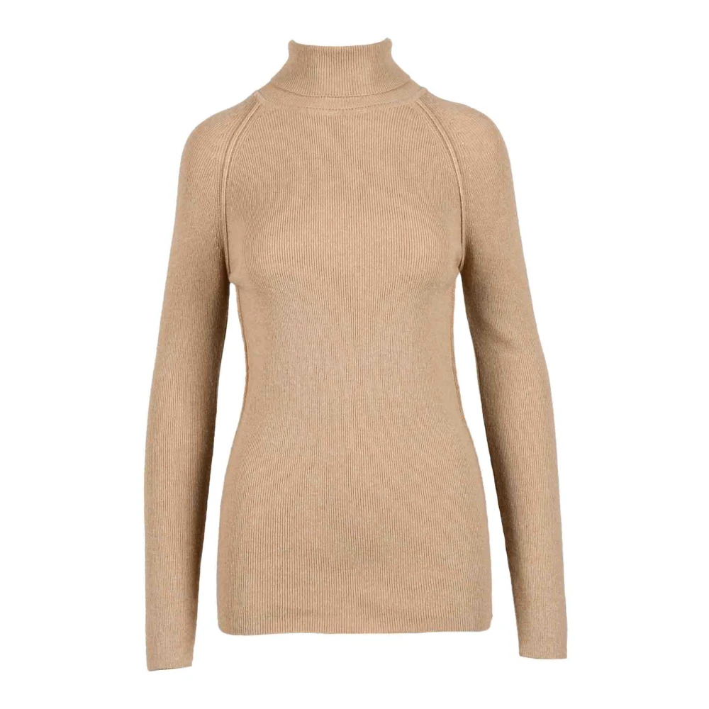 pinko Zachte Gebreide Trui Mix Cashmere Brown Dames