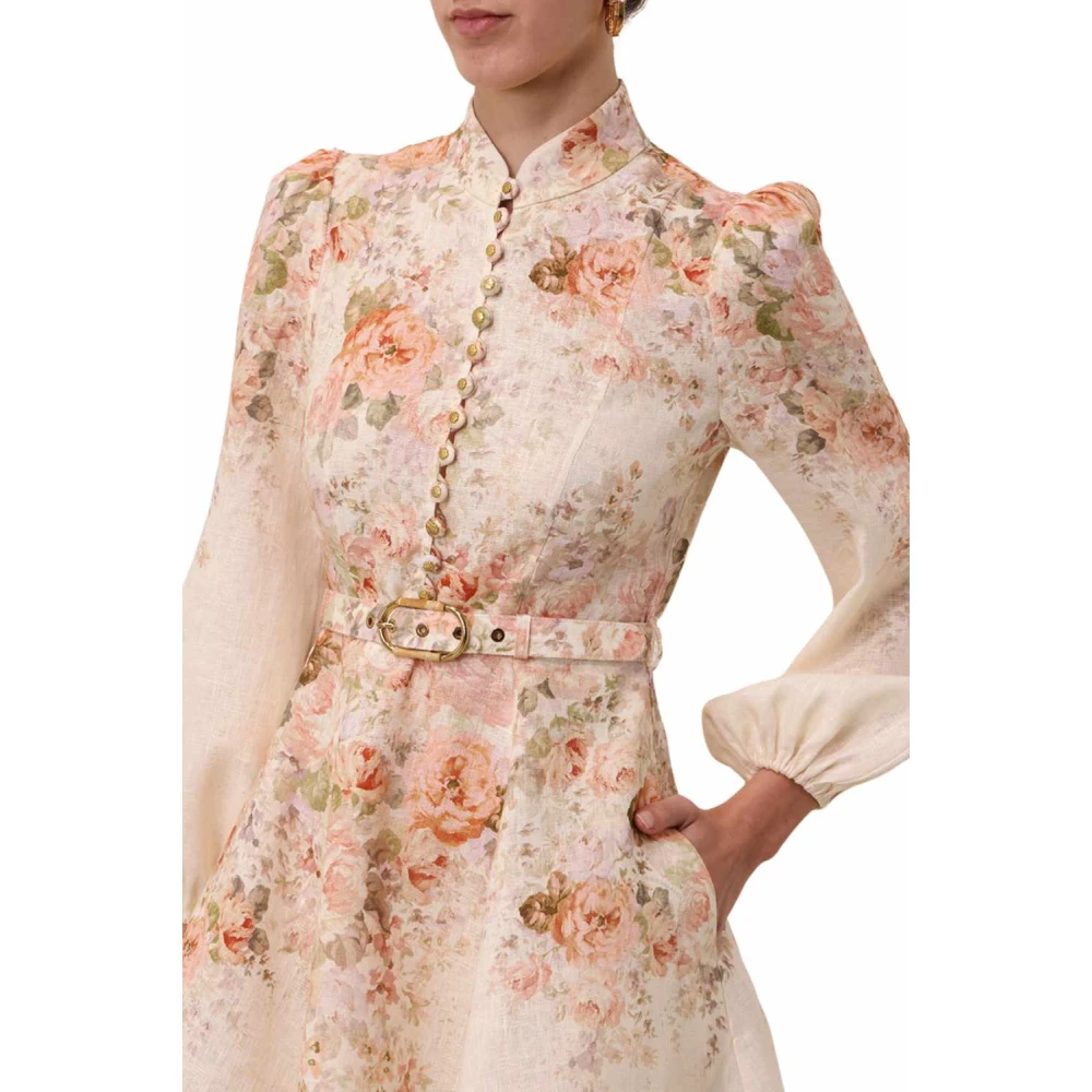 Zimmermann Rococo Floral Mini Jurk Multicolor Dames