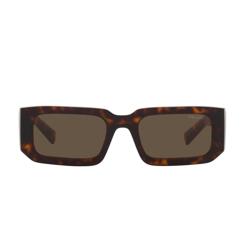 Prada Unisex Brown Sunglasses, 53 Mm, Rectangular Acetate Sunglasses