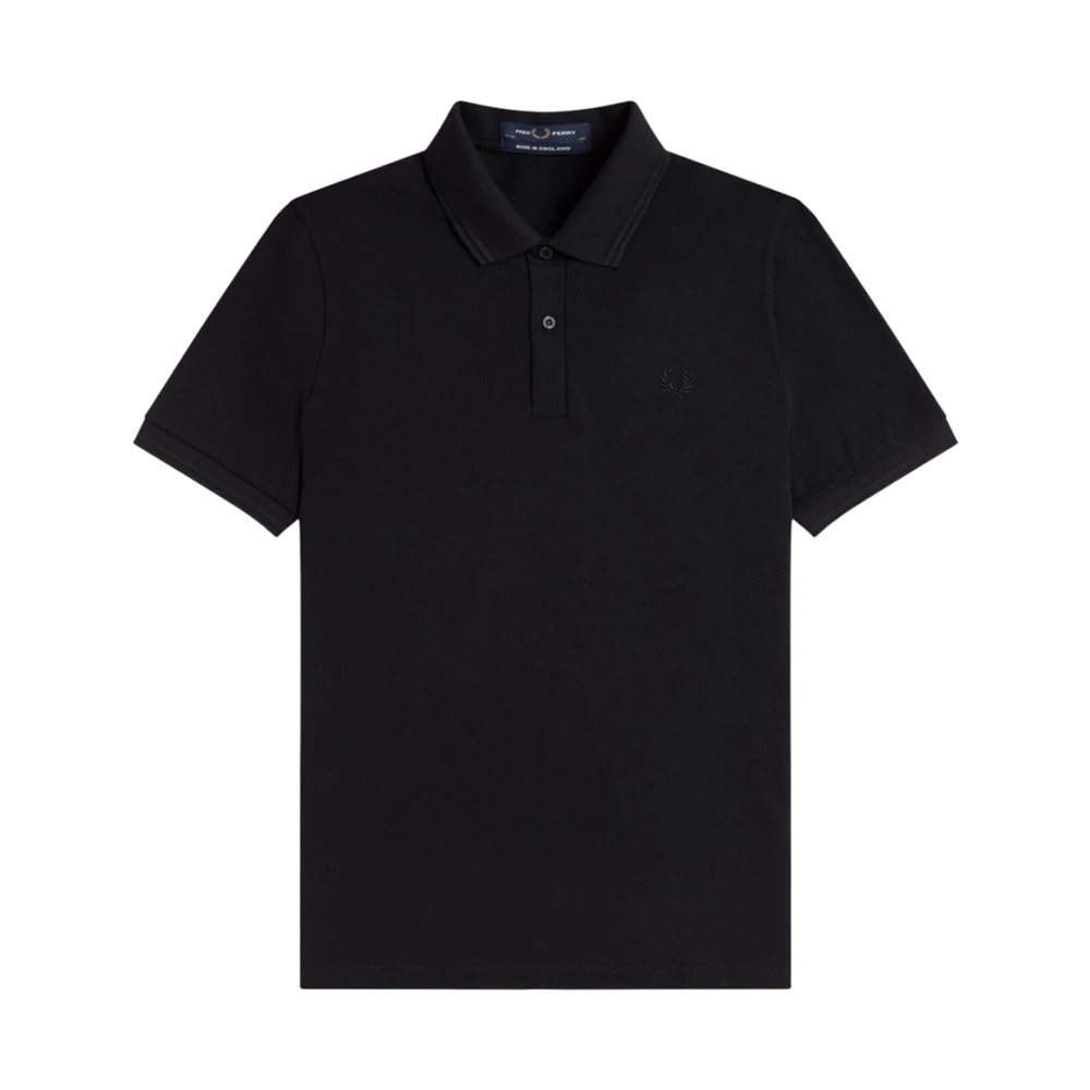 Fred Perry Black Polo Shirts, Male, 2XS, Twin Tipped Polo