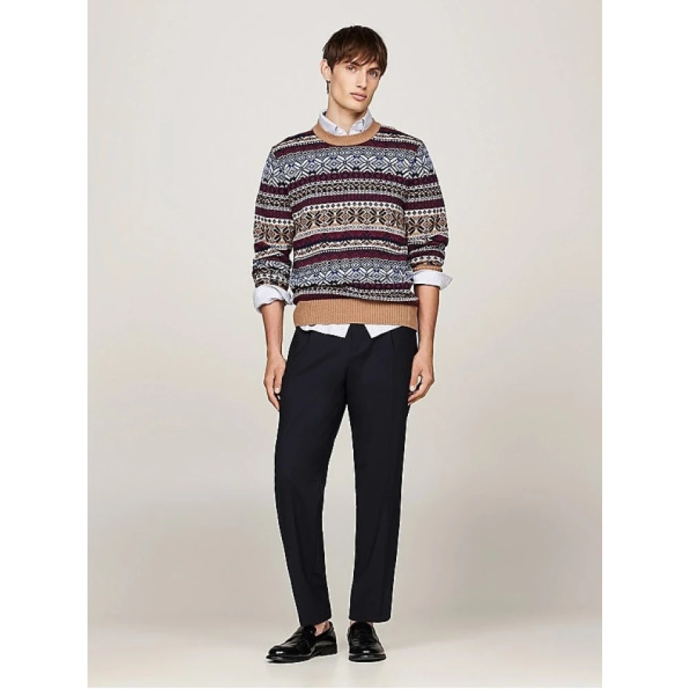 Tommy Hilfiger Fair Isle wollen blend jacquard trui Multicolor Heren