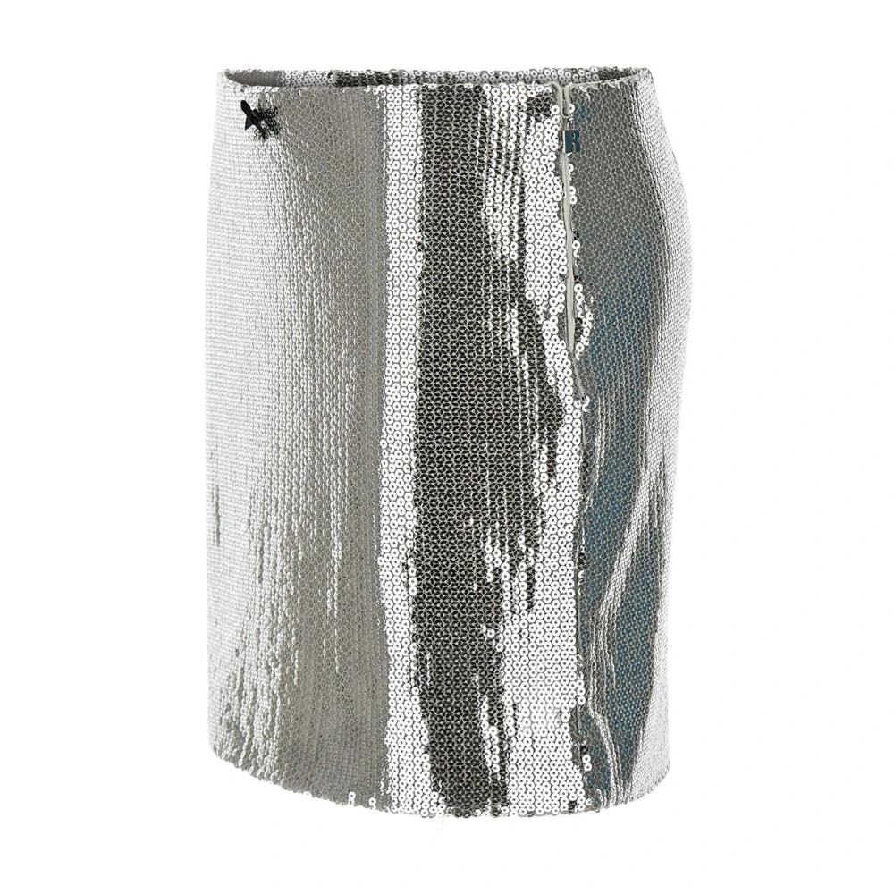 Rotate Birger Christensen Zilveren Mini Rok met Pailletten Gray Dames