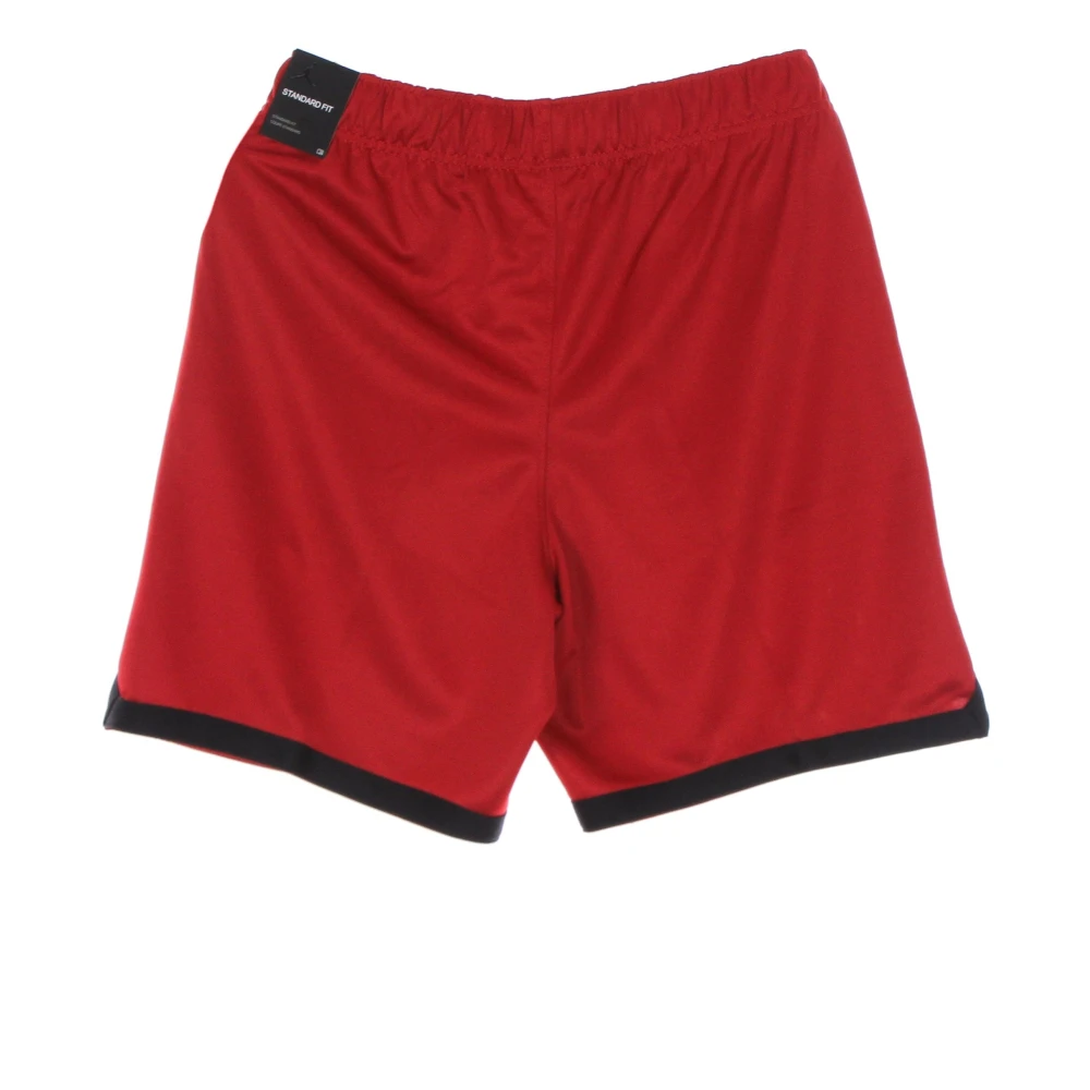 Jordan Grafische Gebreide Basketbalshorts Rood Zwart Red Heren
