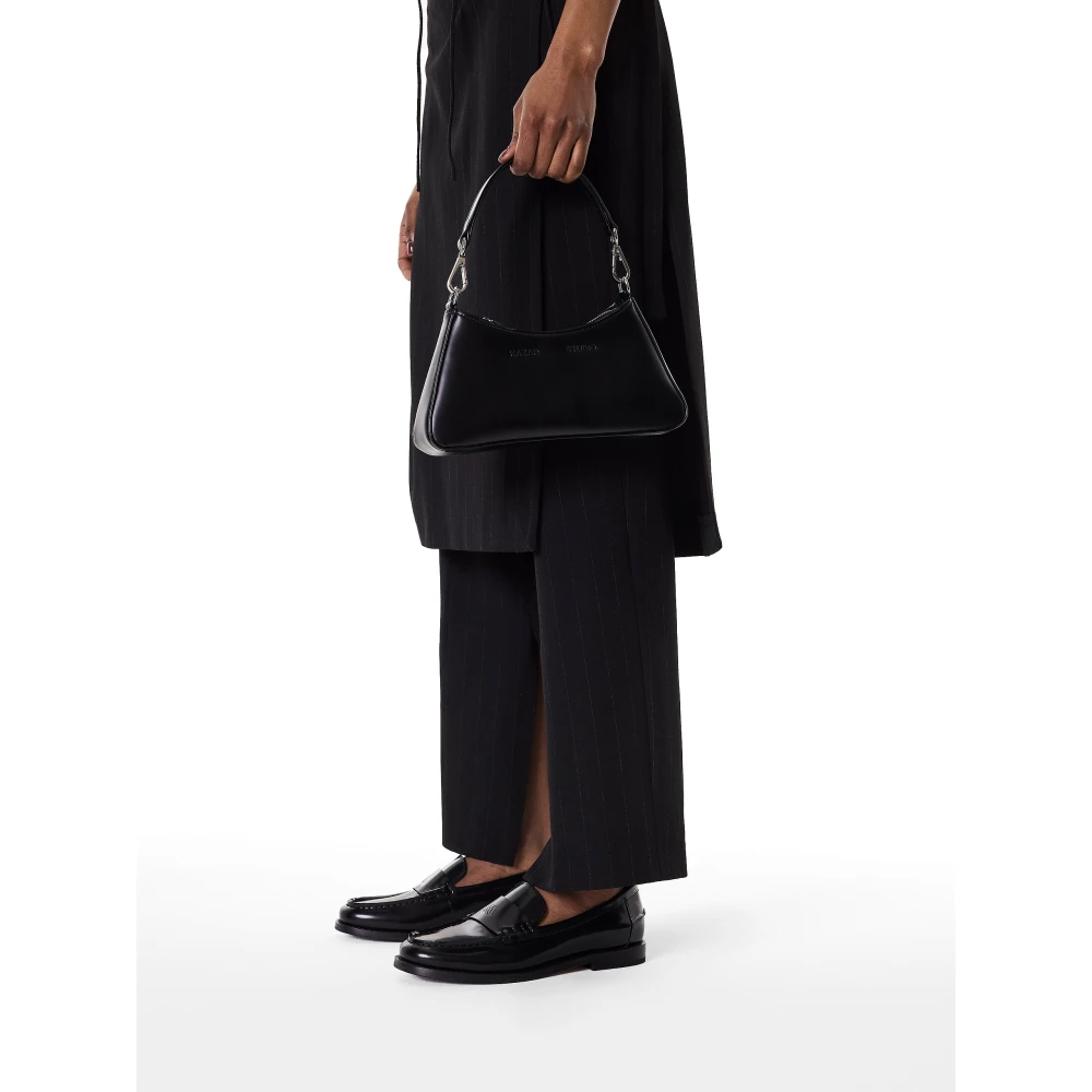 Kazar Studio Zwarte minimalistische leren handtas Black Dames