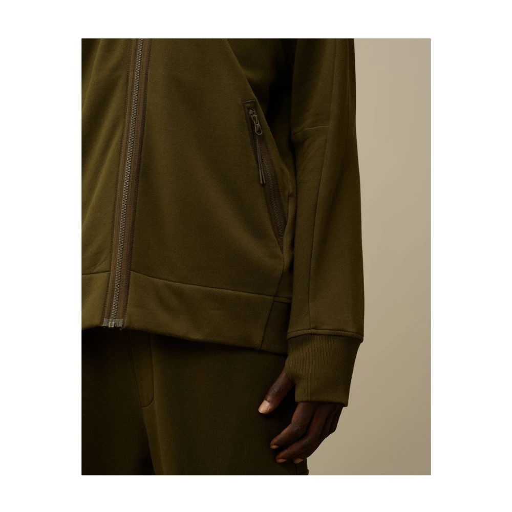 C.P. Company Groene rits hoodie met bril Green Heren