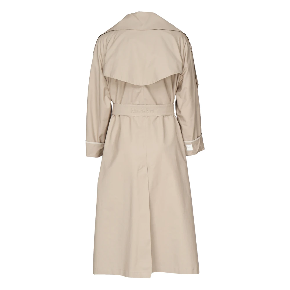Max Mara Beige Jassen met Afneembare Riem Beige Dames