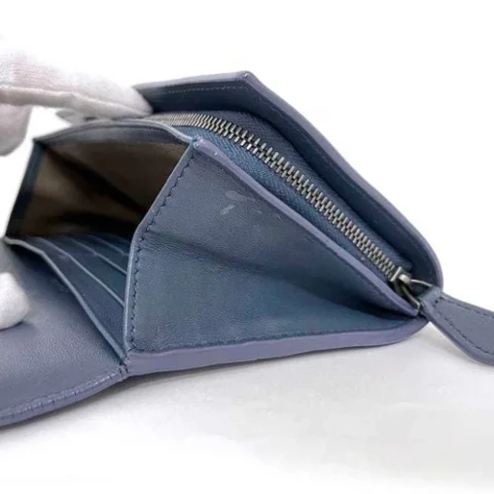 Bottega Veneta Vintage Pre-owned Leather wallets Blue Dames
