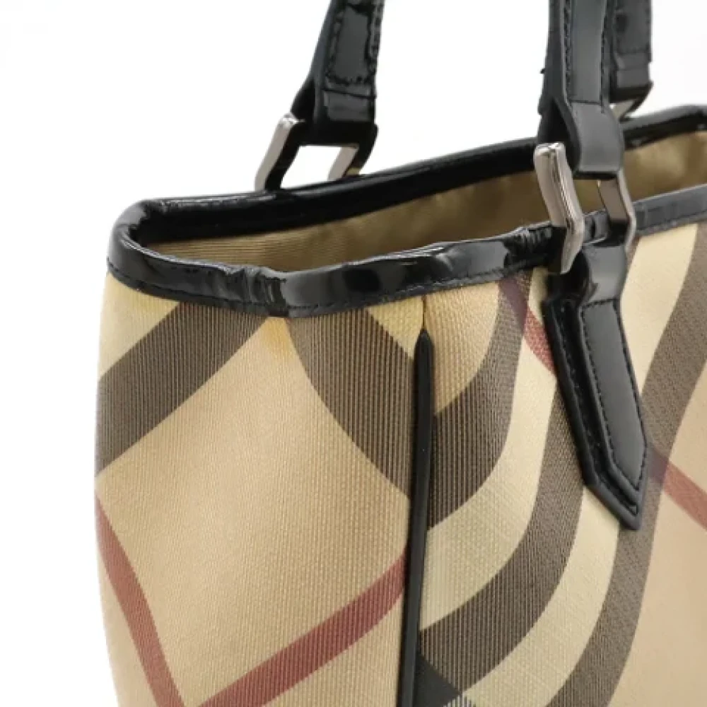 Burberry Vintage Pre-owned Leather handbags Beige Dames