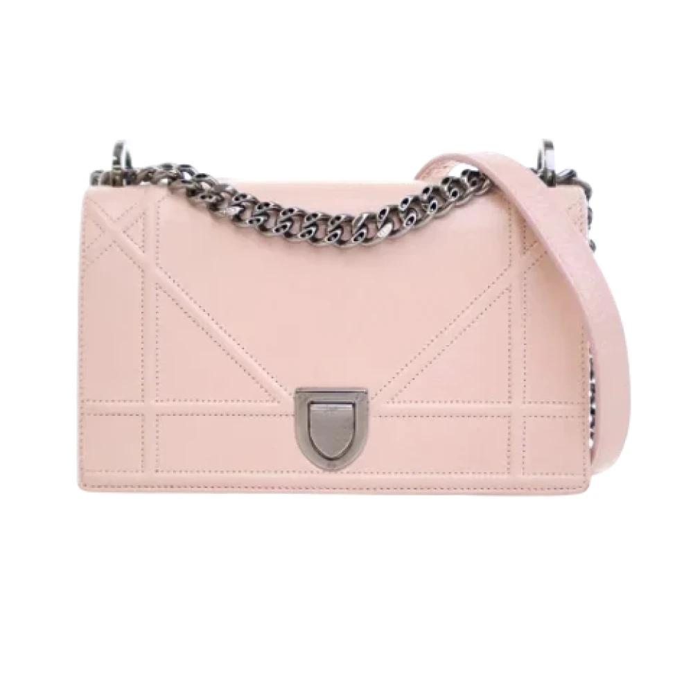 Dior Vintage Pre-owned Leather dior-bags Pink Dames