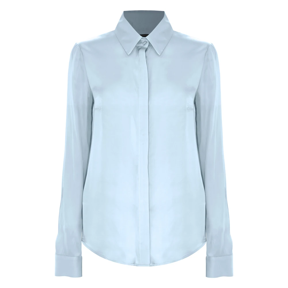 Kocca Elegant Minimalist Wool Blend Shirt Green Dames
