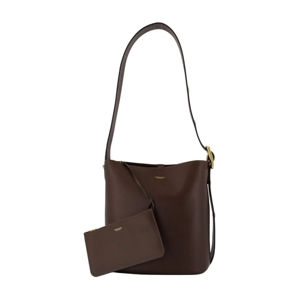 Coach Donna Marrone Borsa A Tracolla In Pelle