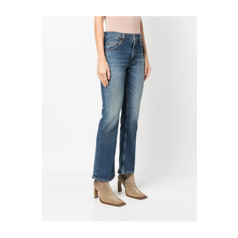 Haikure Gerepareerde Mid Blue Jeans Blue Dames