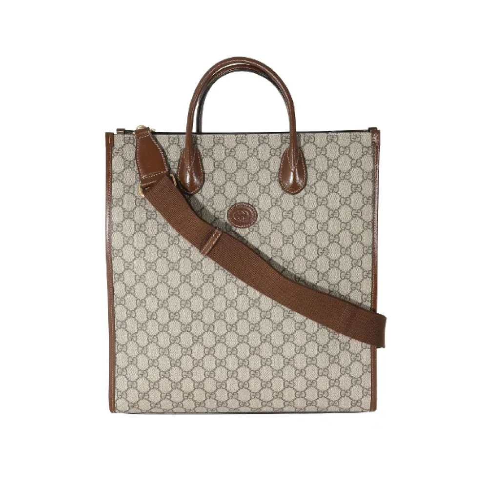 Gucci Vintage Pre-owned Coated canvas totes Brown Dames