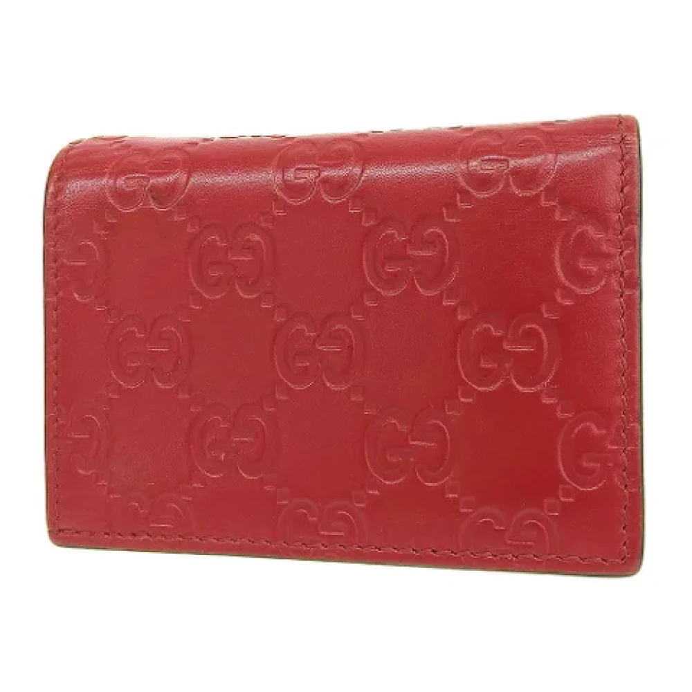 Gucci Vintage Pre-owned Leather wallets Red Dames