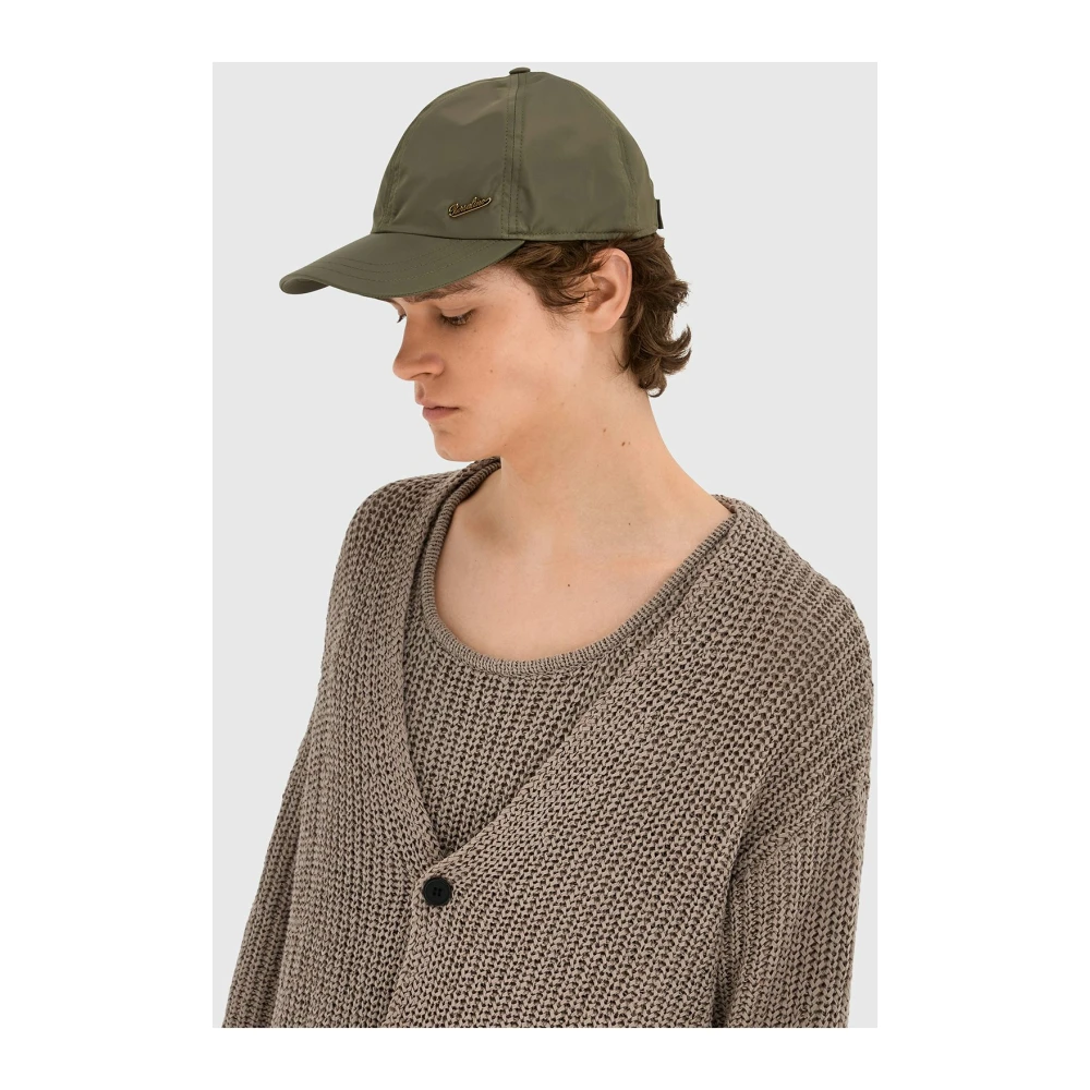 Borsalino Regen Baseball Cap met Oxford Voering Green Unisex