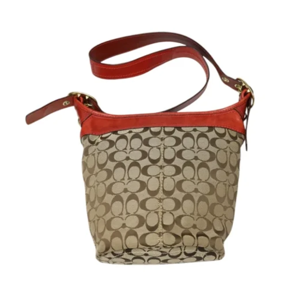 Coach Pre-owned Fabric shoulder-bags Brown Dames